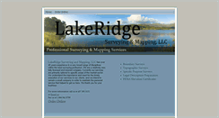 Desktop Screenshot of lakeridgesurveying.com