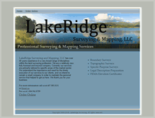 Tablet Screenshot of lakeridgesurveying.com